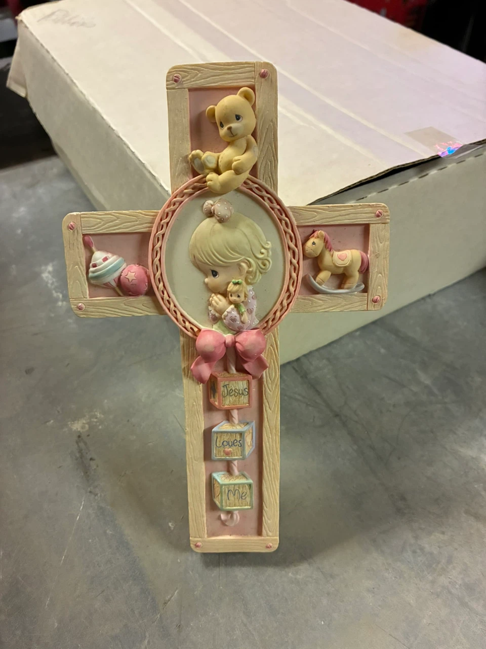 Precious Moments Porcelain Figurines and Wall Cross
