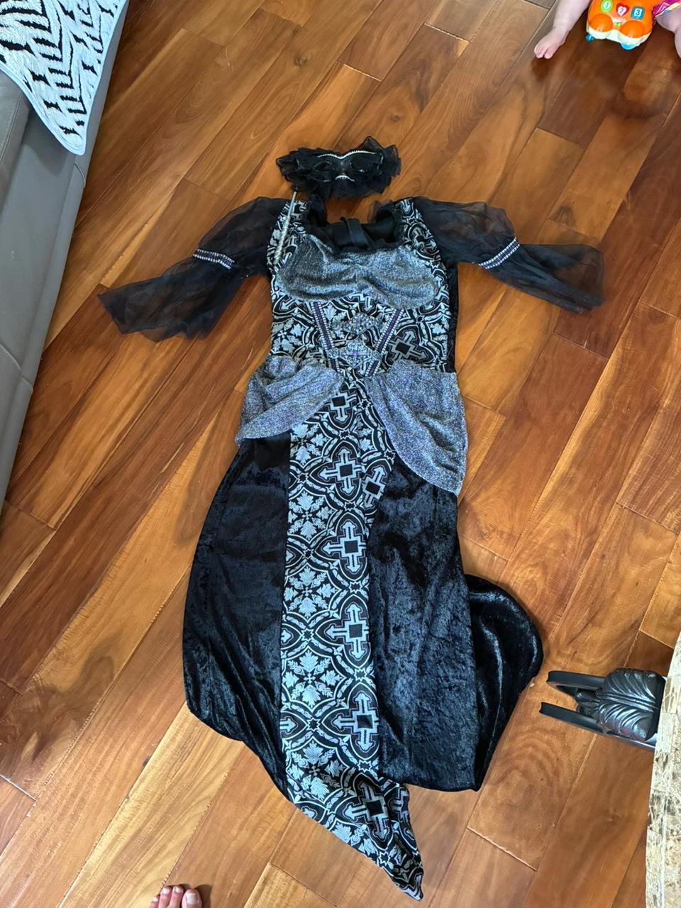 Black and Silver Masquerade Costume
