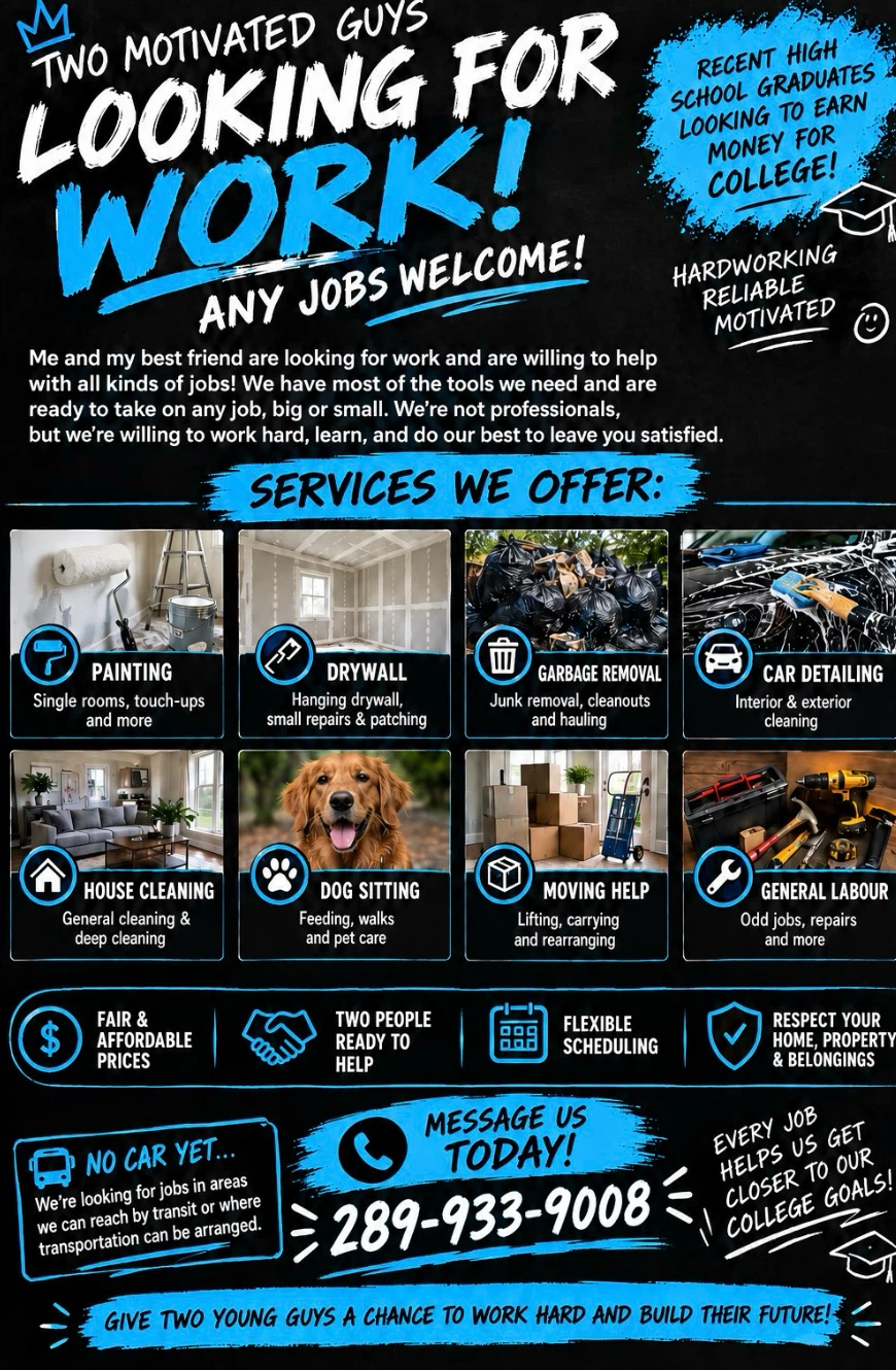 need work for college funds