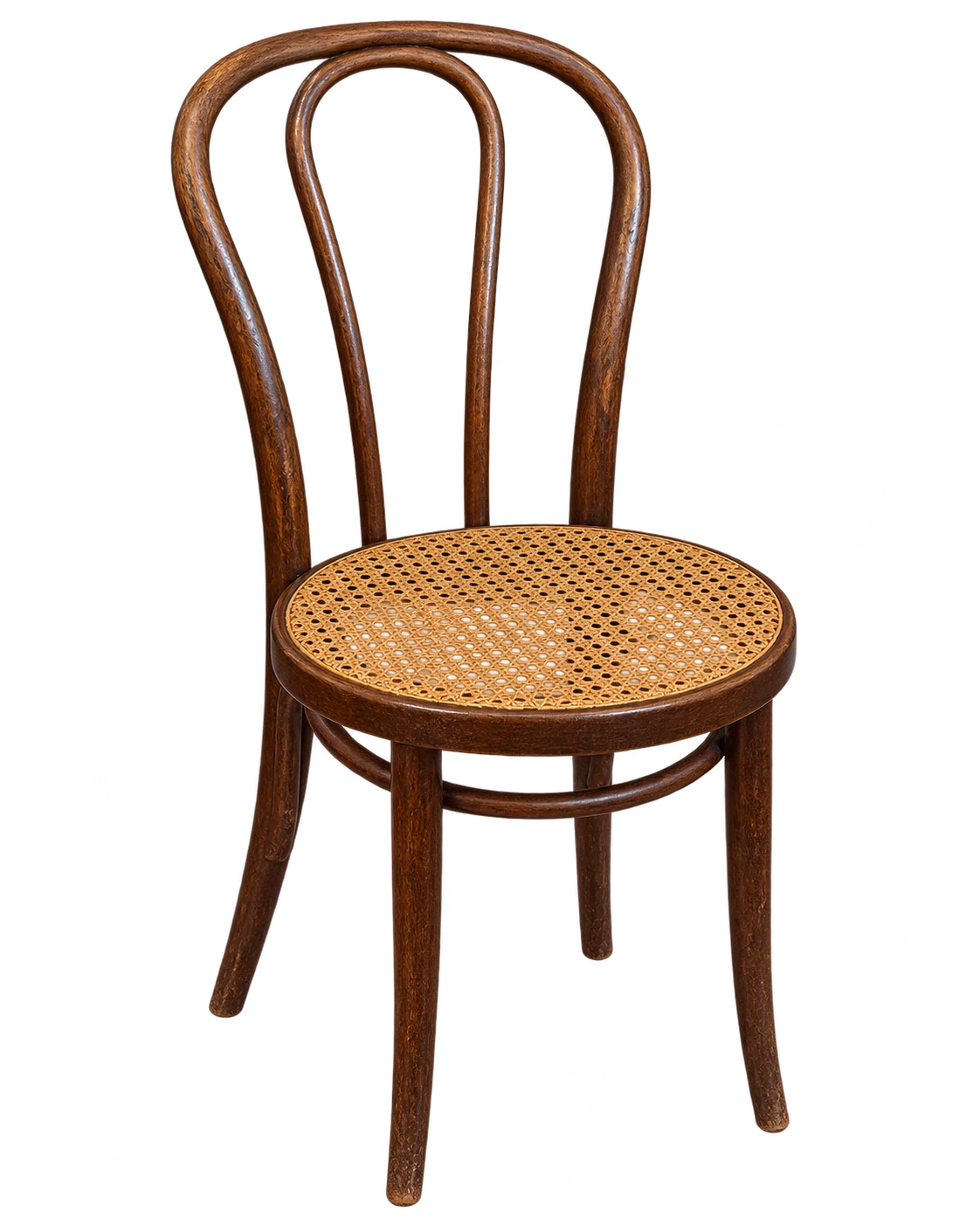Vintage Thonet-Style Bentwood & Cane Chairs | Set of 4