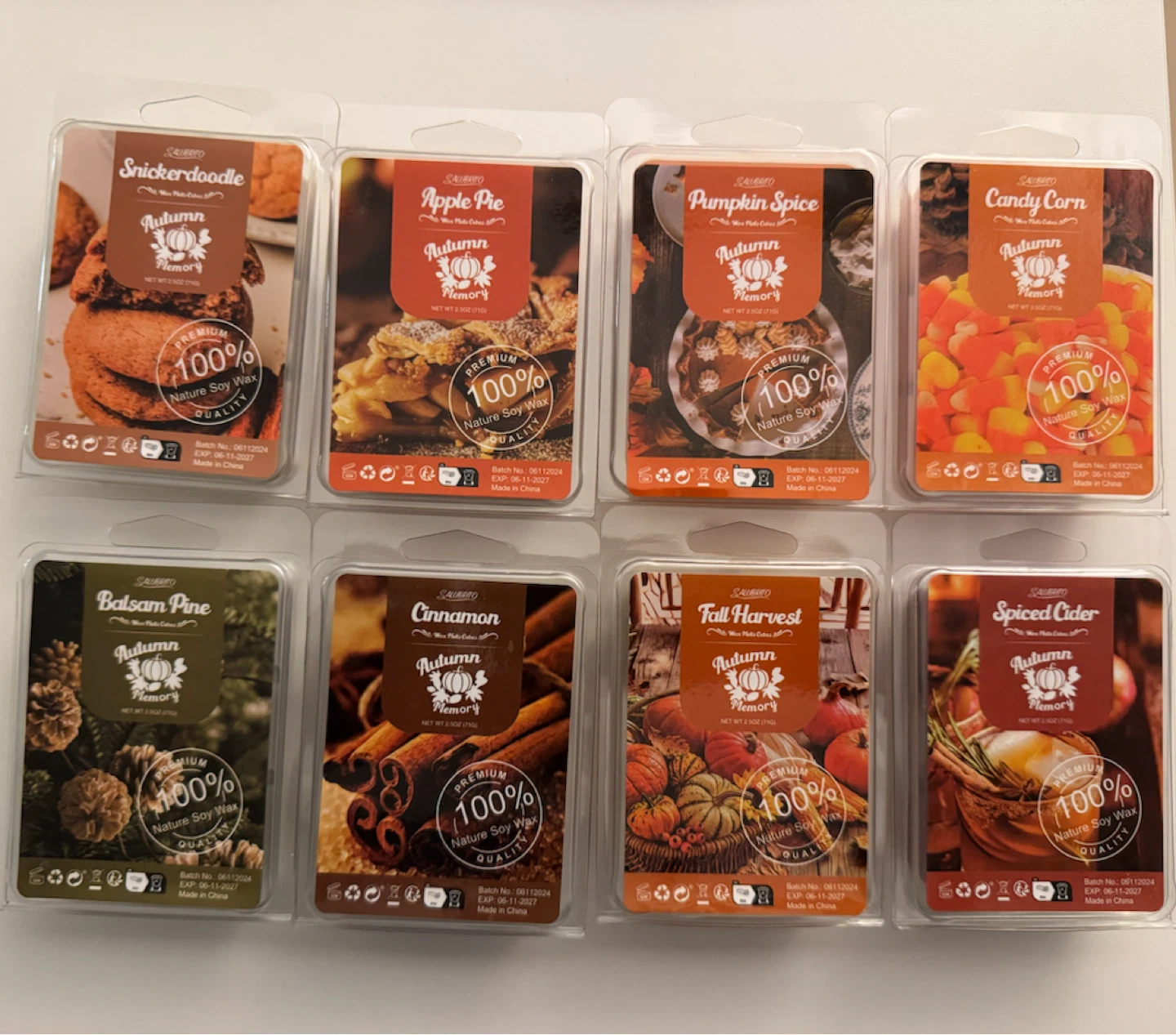 Autumn Memory Soy Wax Melts - 8 Assorted Scents - photo 2