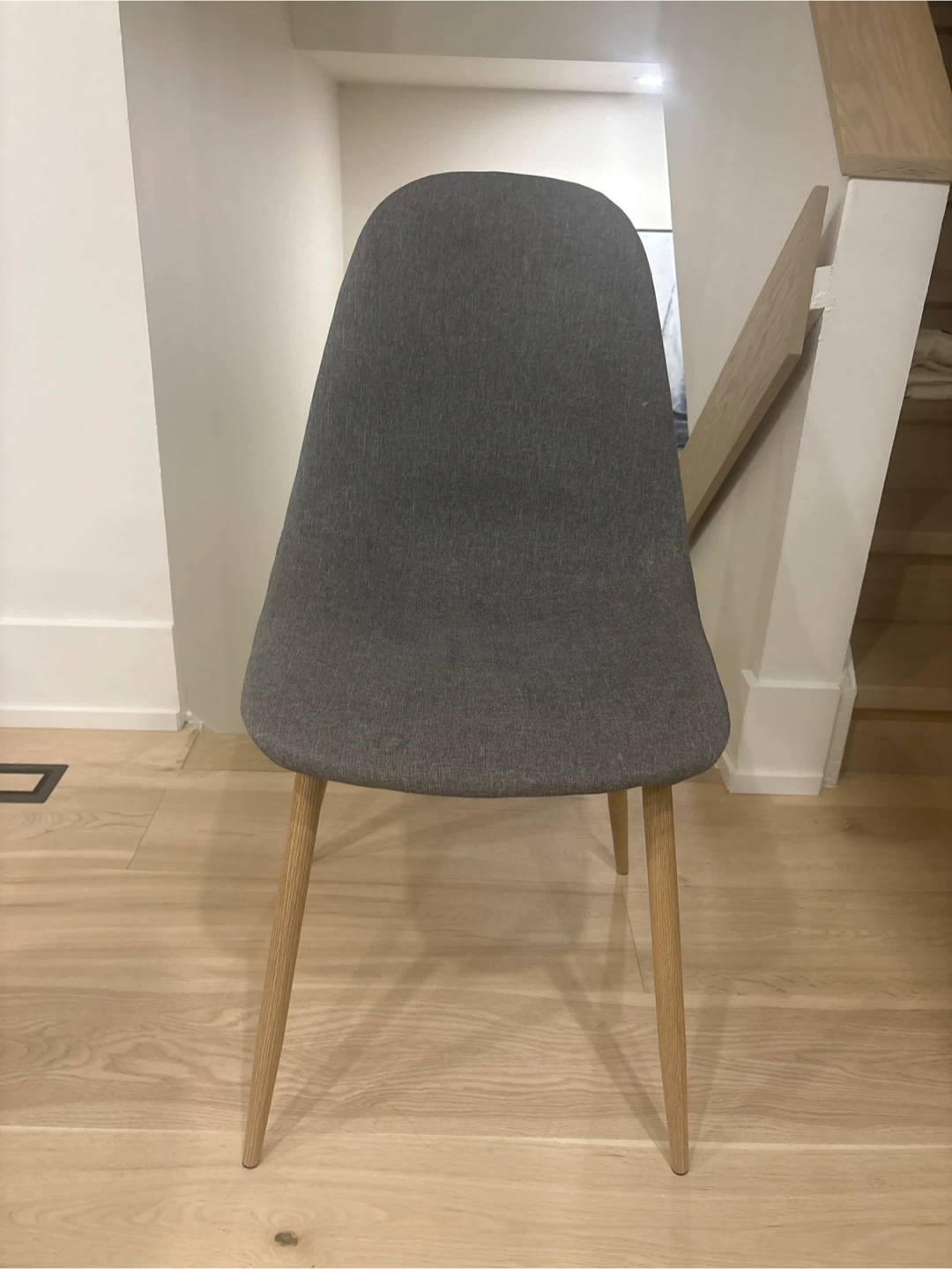 8x Modern Grey Fabric Dining Chair