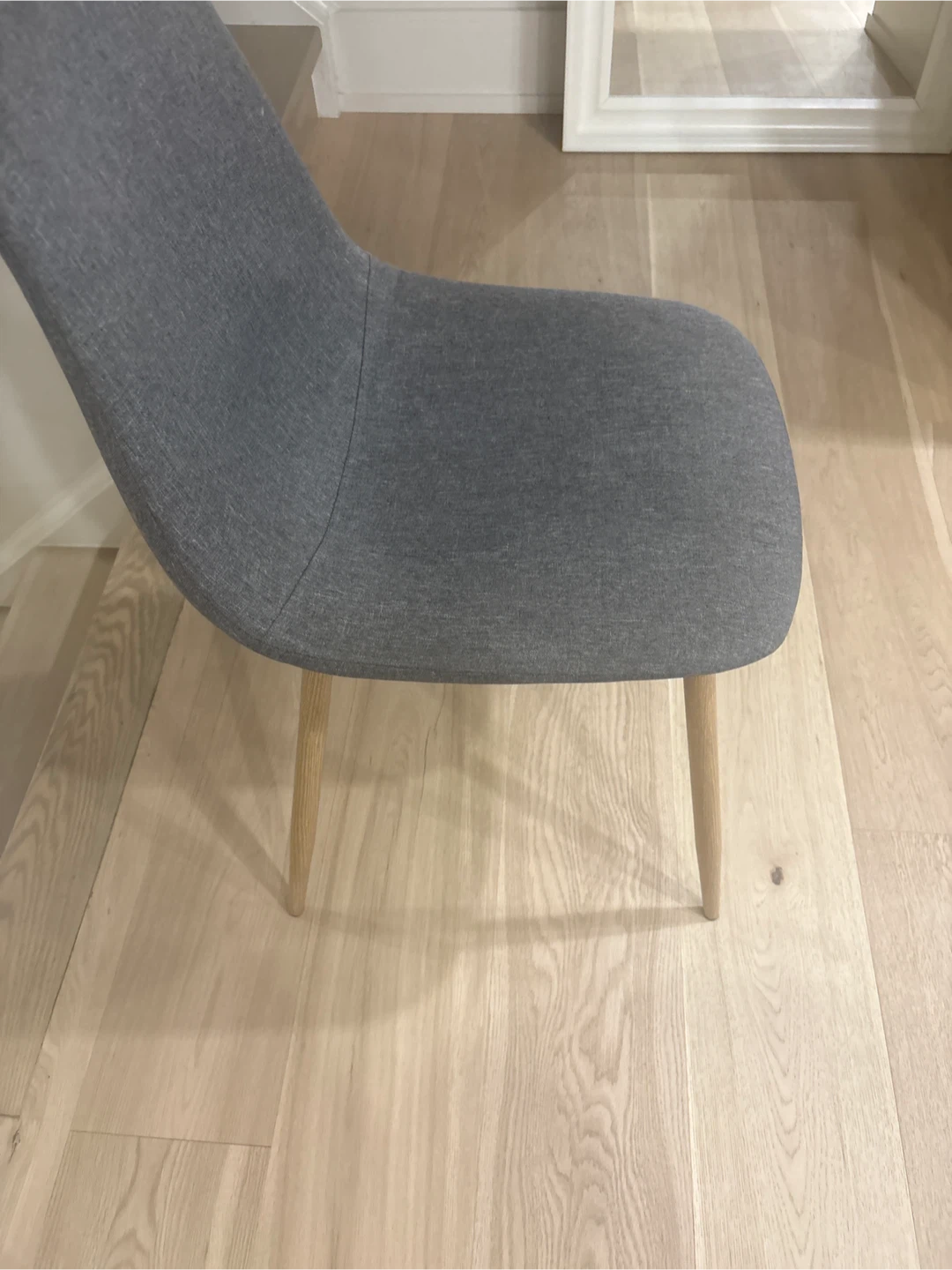 8x Modern Grey Fabric Dining Chair - photo 2