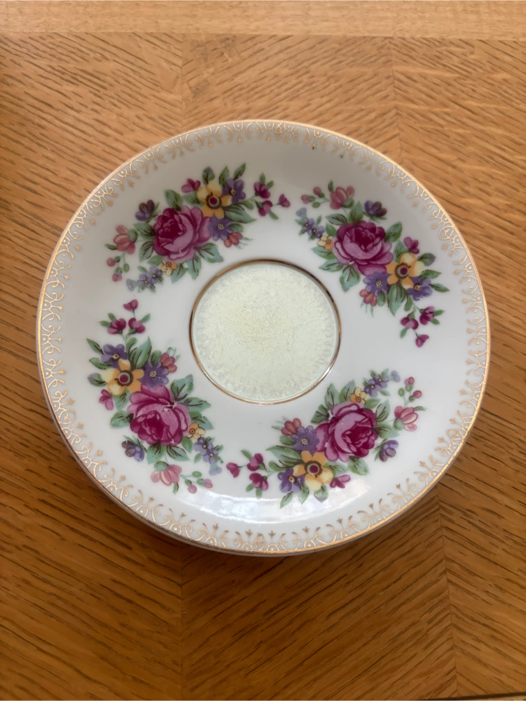 Vintage Floral Saucer