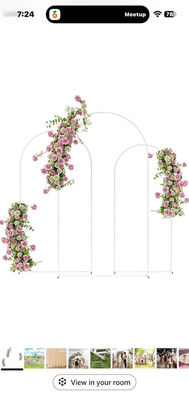 3 Piece Metal Wedding Arch Set - photo 2