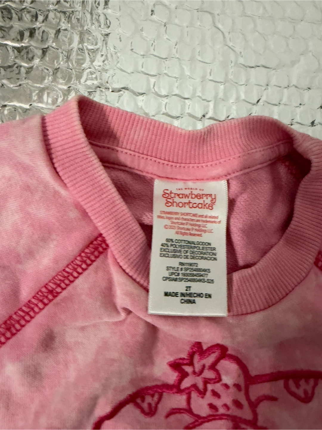 Strawberry Shortcake Pink Tie-Dye Shirt 2T