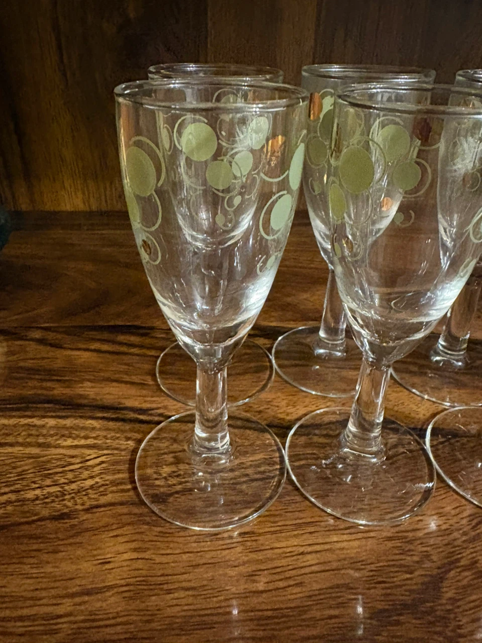 Set of 6 Vintage Patterned Cordial Glasses - photo 2