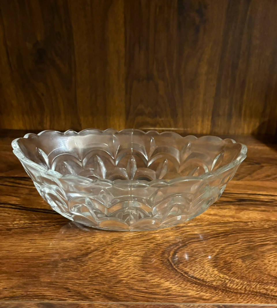 Vintage Pressed Glass Decorative Bowl