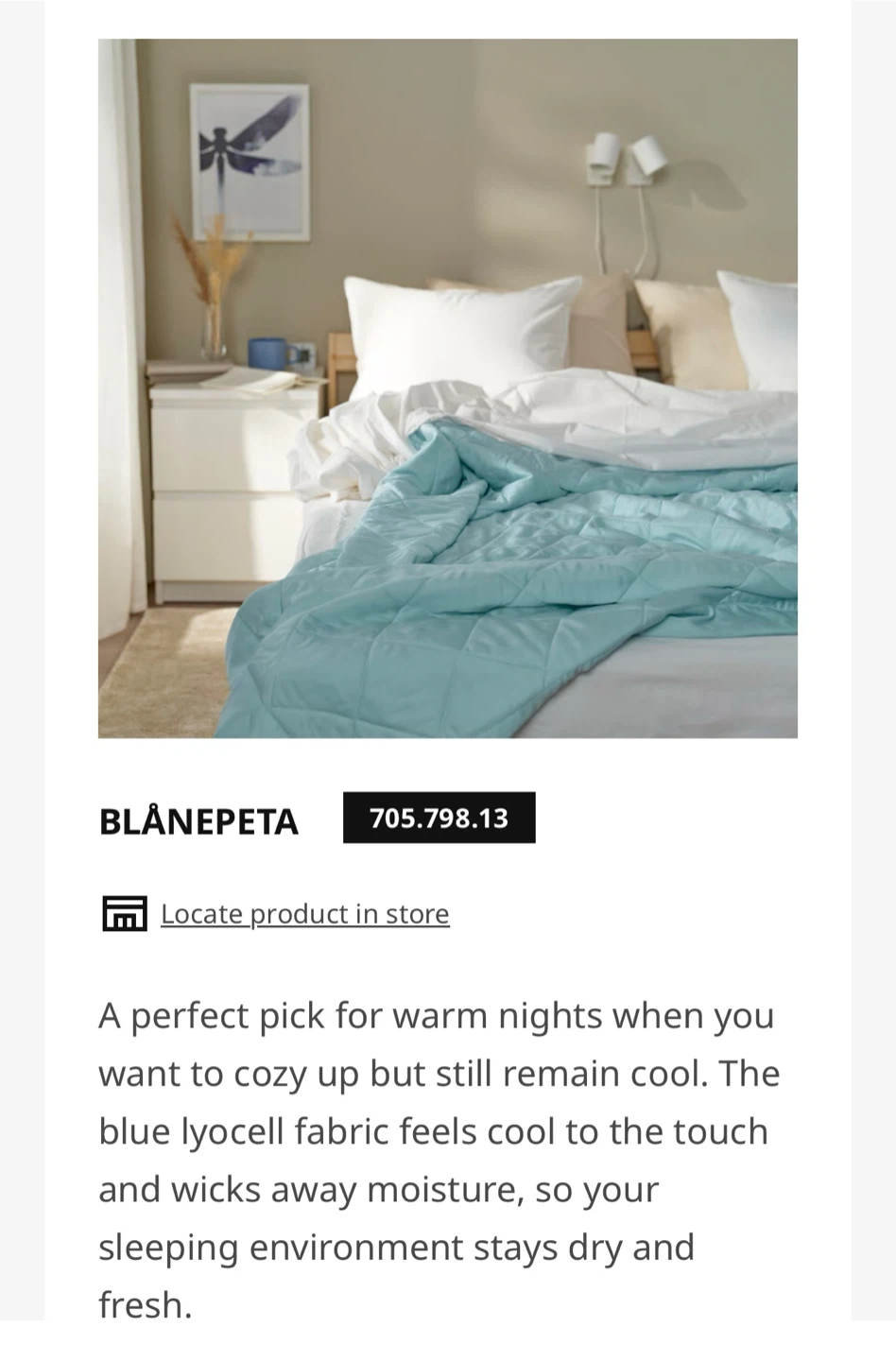 IKEA BLÅNEPETA Cool Duvet - Full/Queen - photo 2