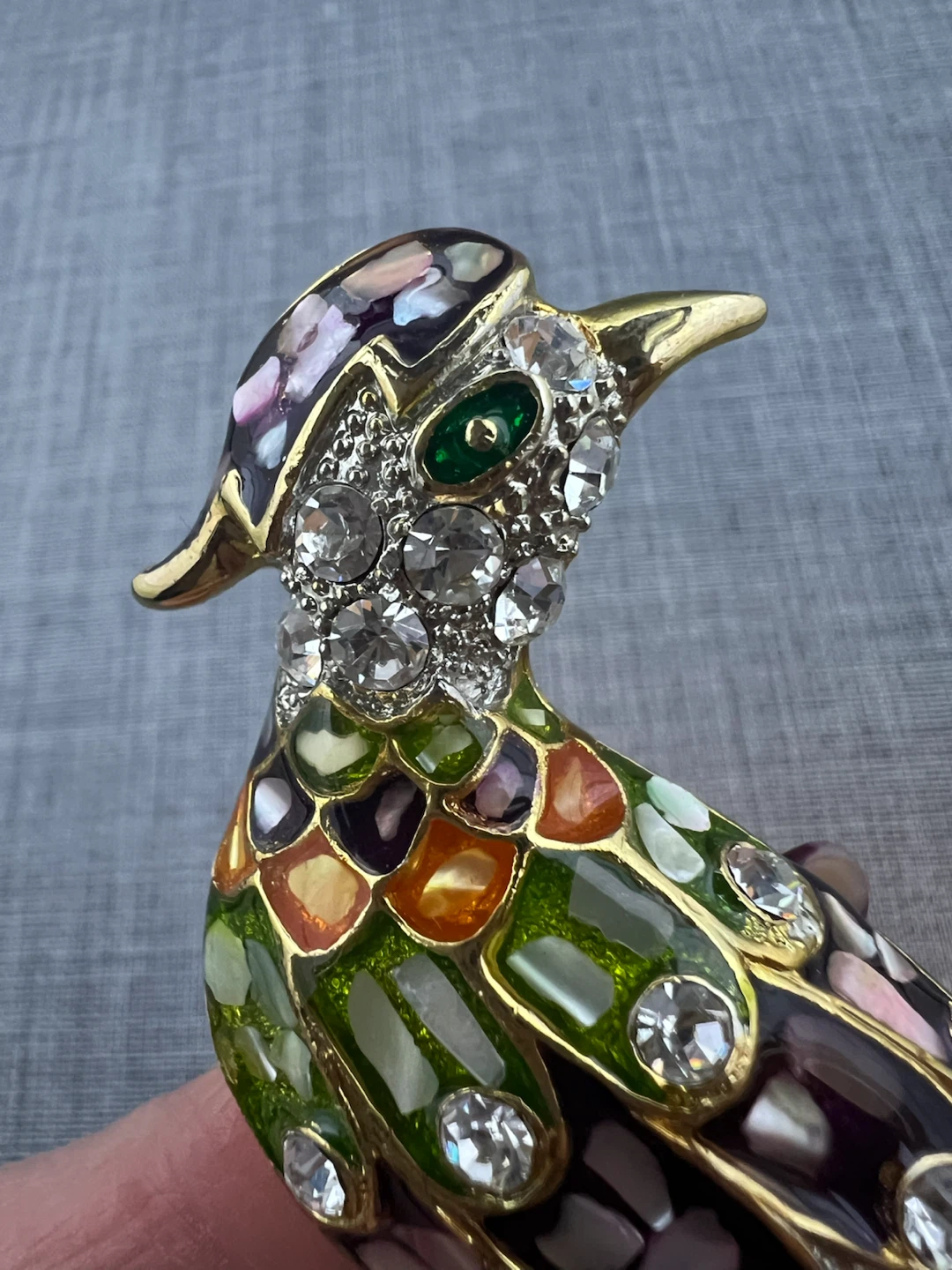 Vintage Style Large 4.5" Bird of Paradise Brooch - photo 4