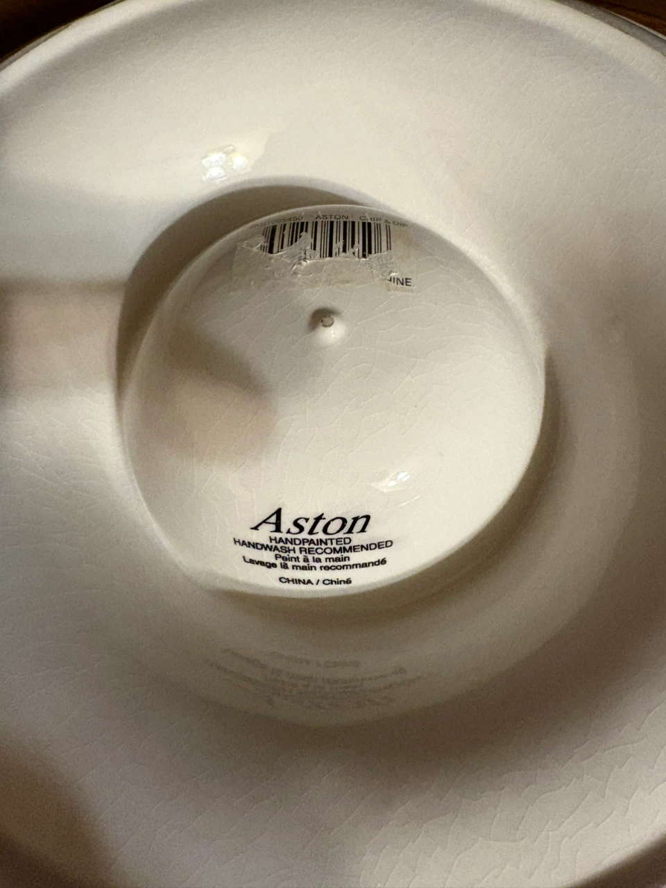 Aston Hand-Painted Fruit Pattern Chip and Dip Server - photo 2