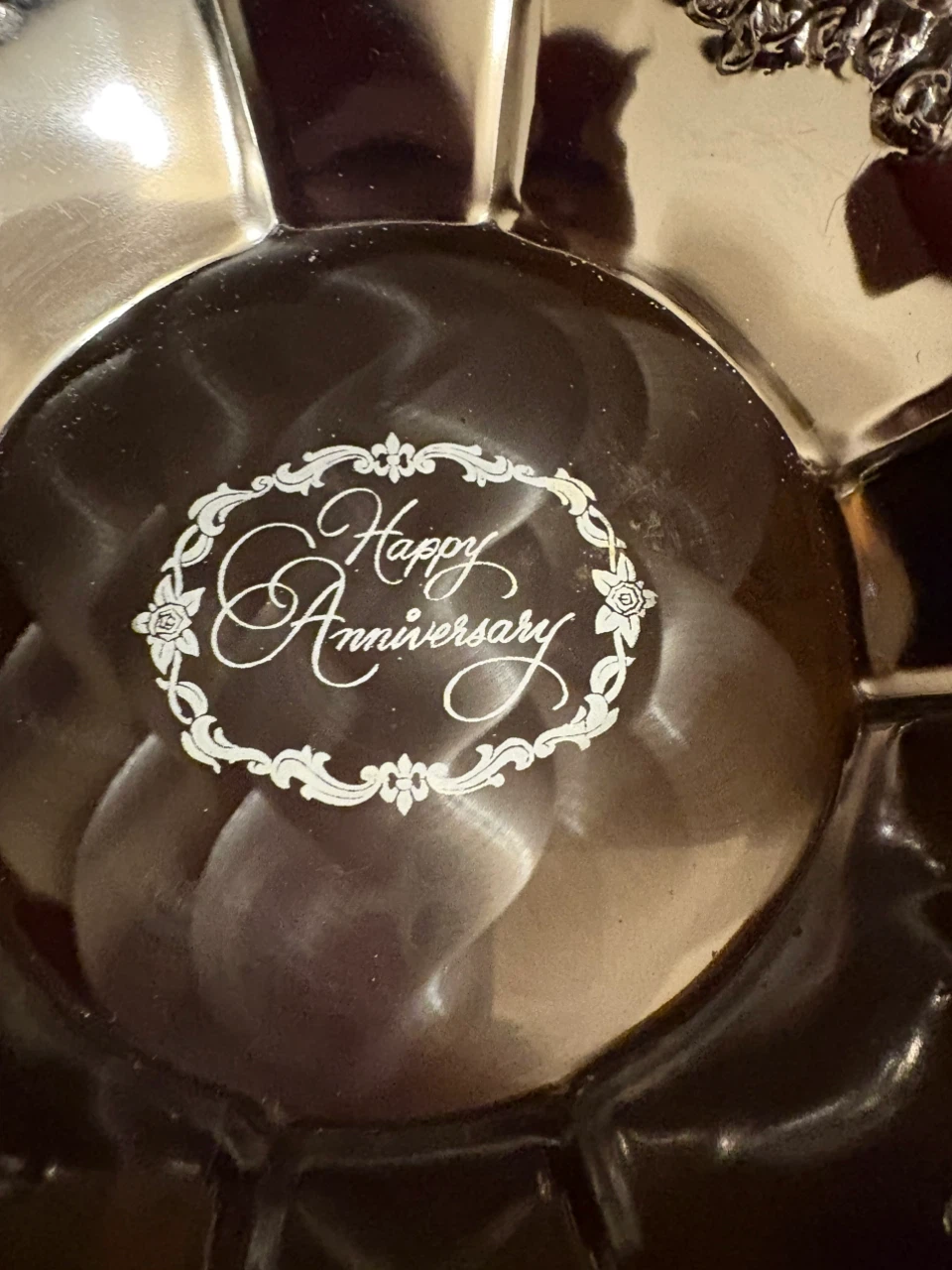 Happy Anniversary Silver-Tone Decorative Bowl - photo 2