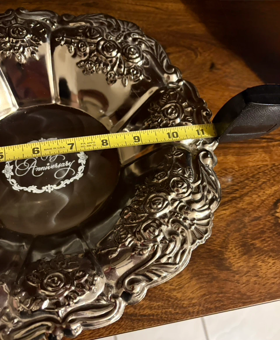 Happy Anniversary Silver-Tone Decorative Bowl - photo 4