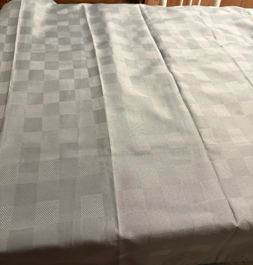 Sage Green Checkered Tablecloth - photo 2