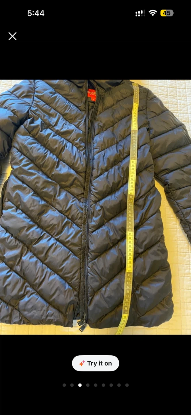 Woman’s Guess Black Puffer Jacket. Size S/M - photo 3