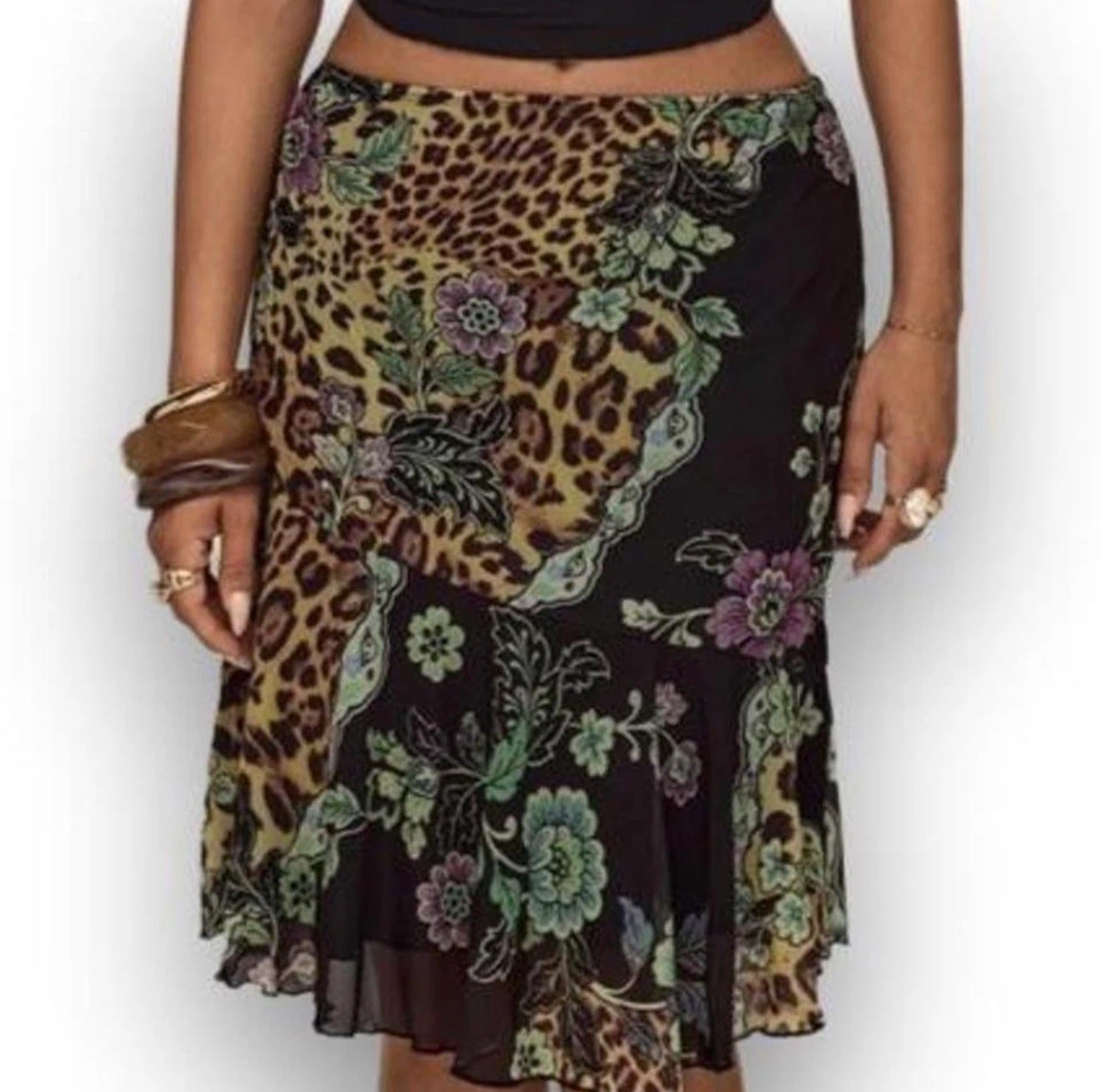 Roberto Cavali inspired midi skirt