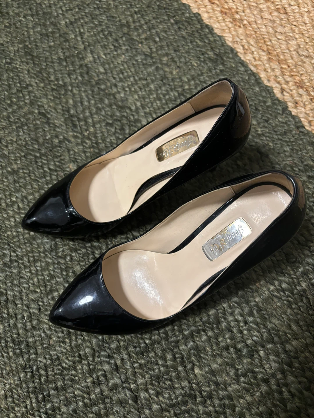 Jinny Kim Black Patent Heels