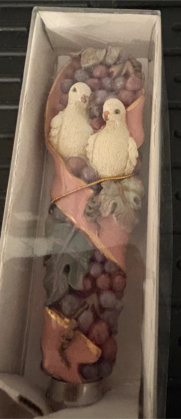 Decorative Doves and Grapes Wedding Cake Knife - photo 2