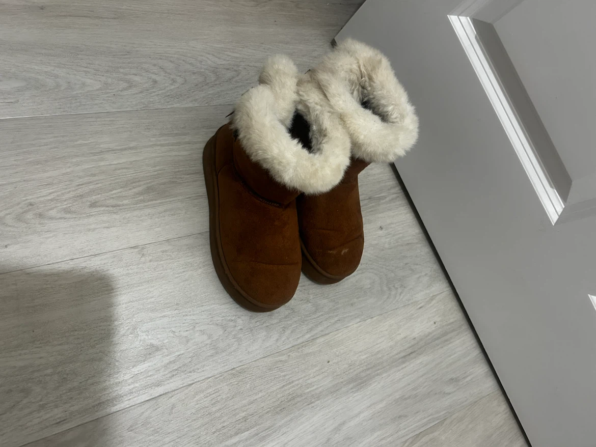 Brown Faux Fur Lined Ankle Boots