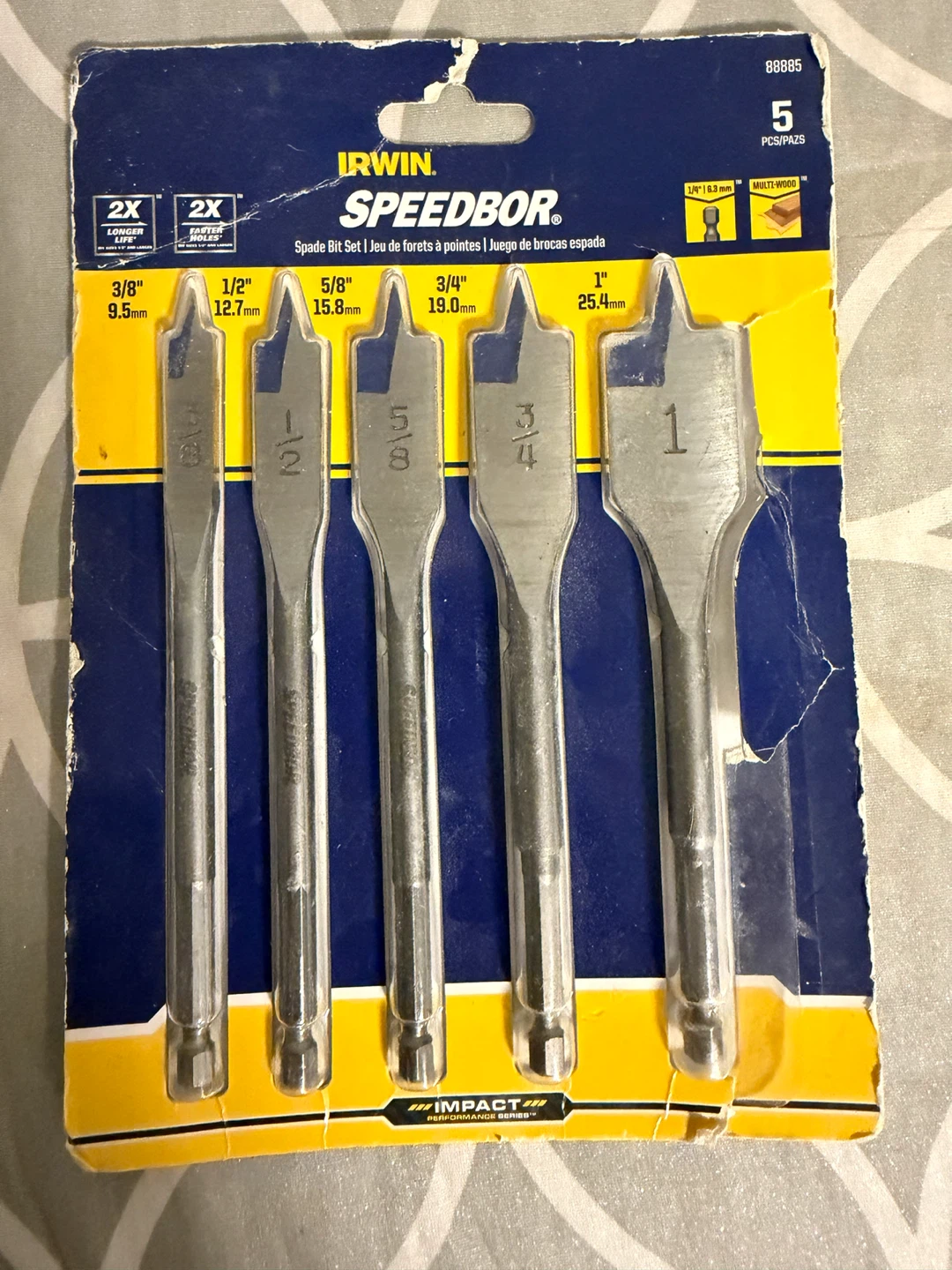Irwin Speedbor Spade Bit Set (5-Piece)