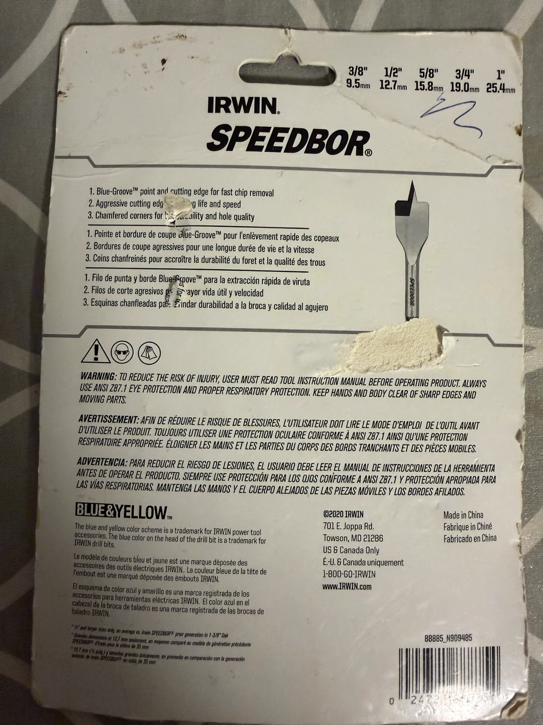 Irwin Speedbor Spade Bit Set (5-Piece) - photo 2