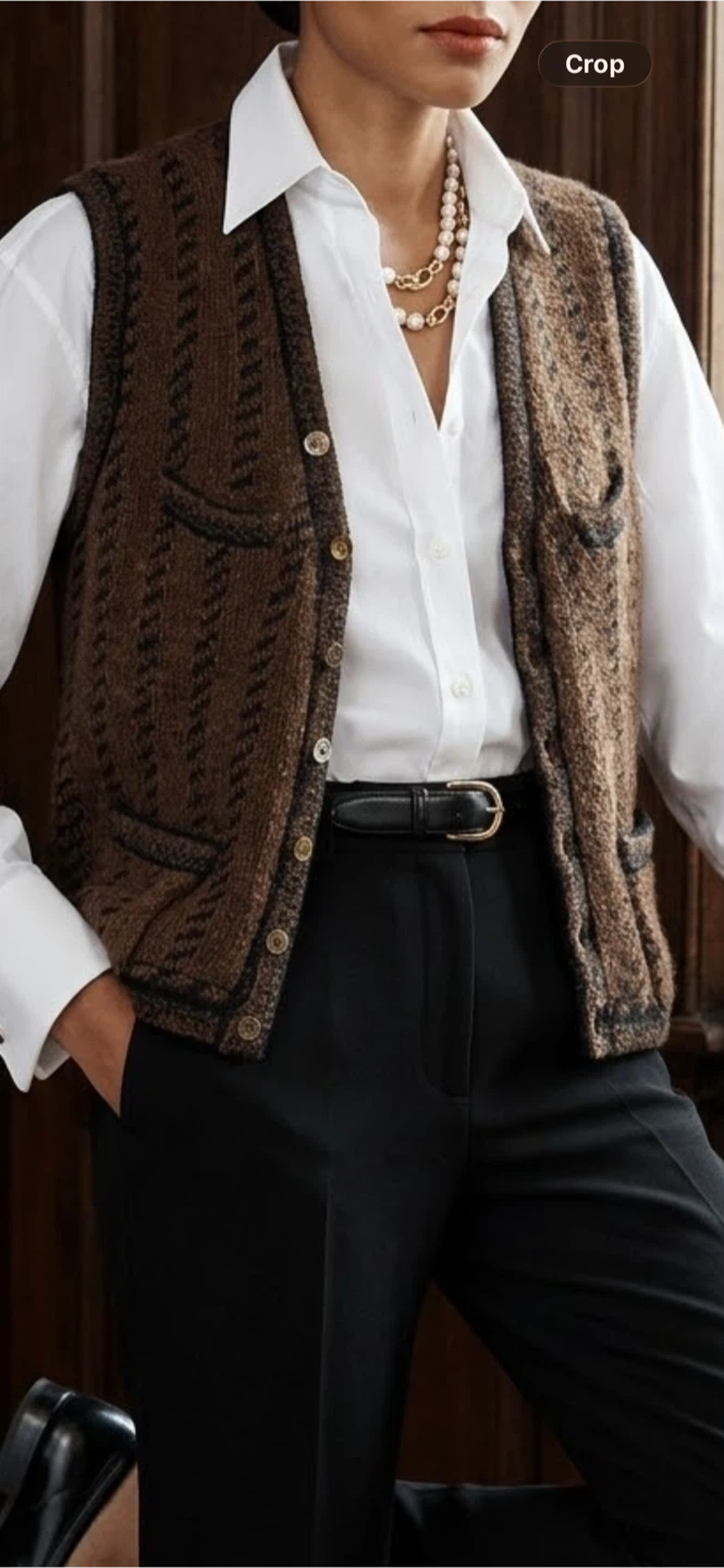 Giorgio Armani Le Collezioni Knit Vest VINTAGE SIZE LARGE