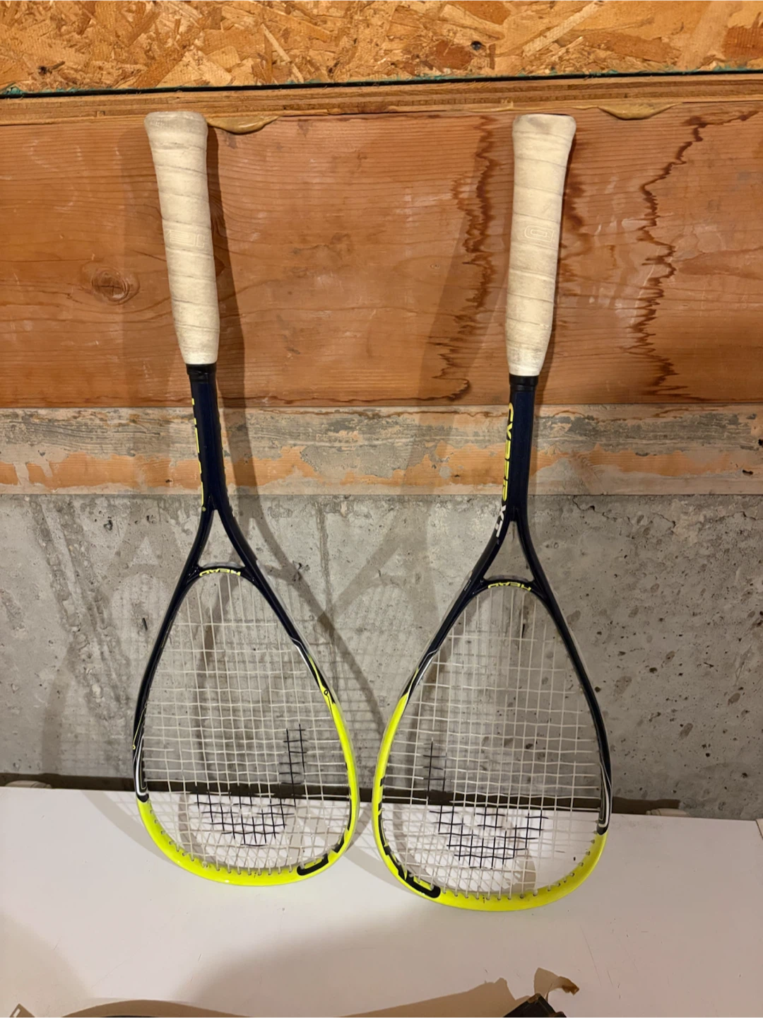 Two HEAD Cyber XT Squash Rackets