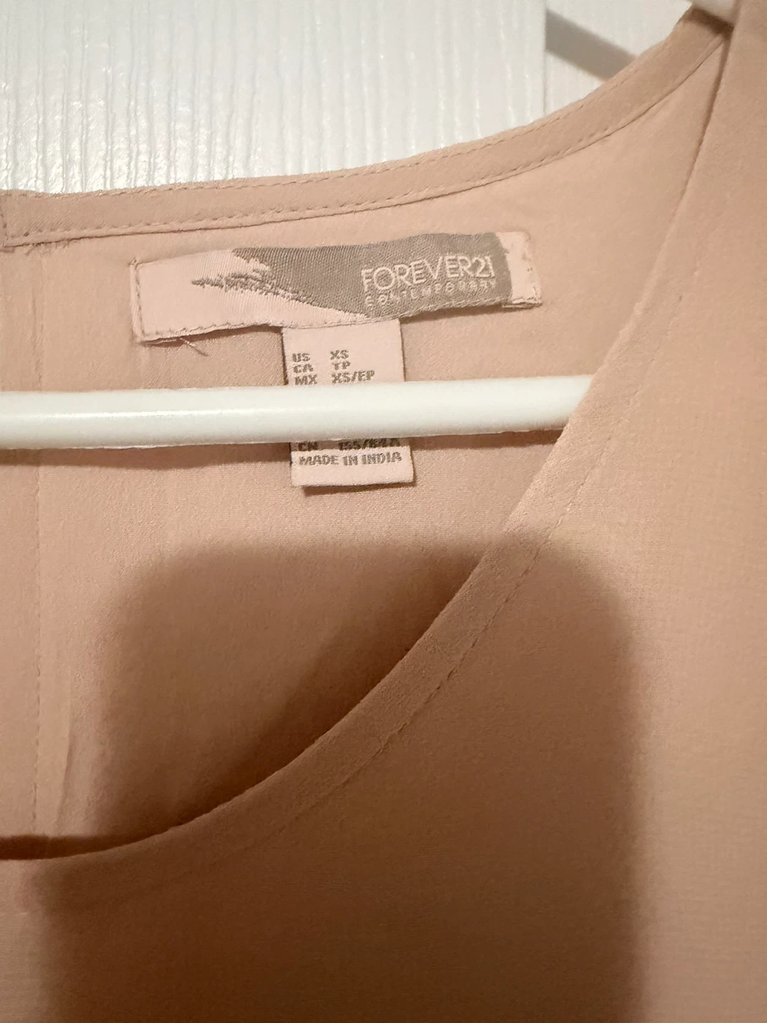 Forever 21 Blush Embroidered Shift Dress XS - photo 2