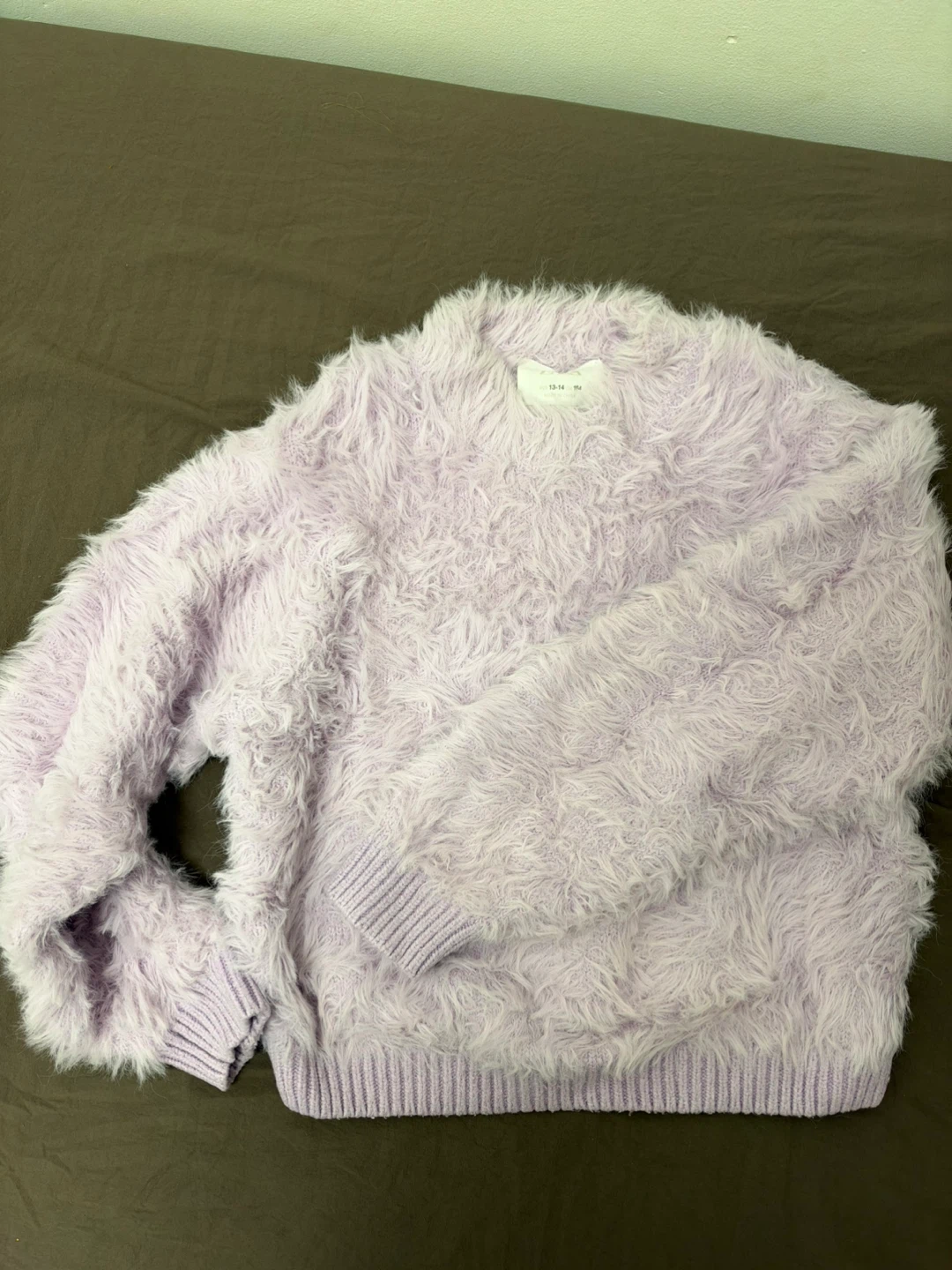 Zara fuzzy sweater purple