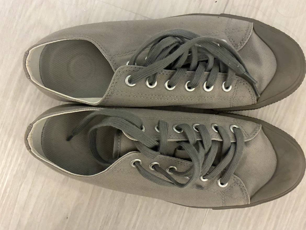 Muji grey canvas sneakers size 6 (36 euro, 4.5 uk)
