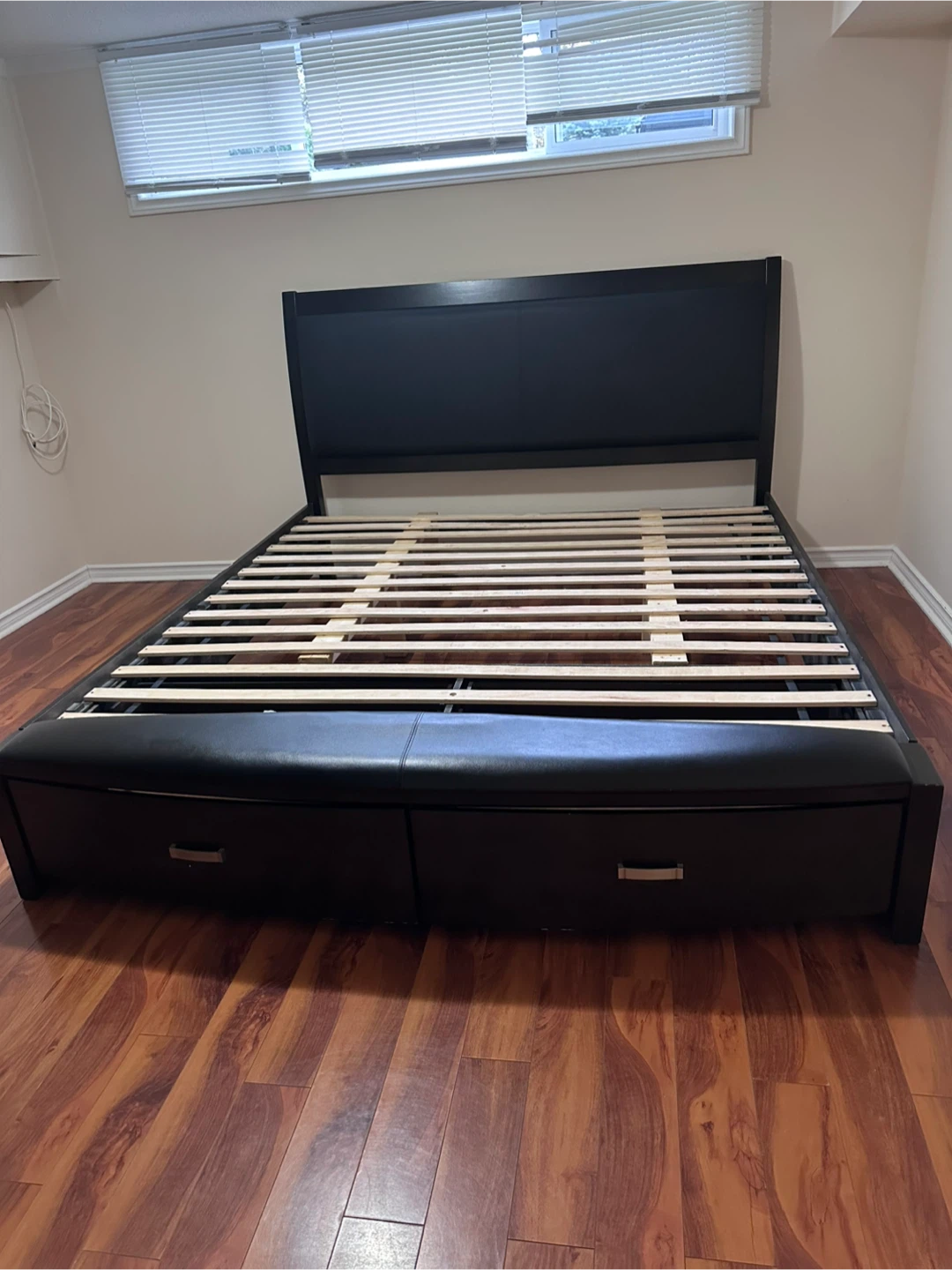 Black Bed Frame with Storage Drawers - photo 2