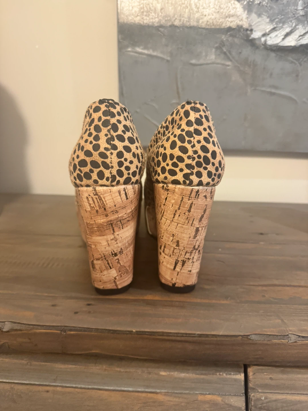 Leopard Print Cork Wedges - photo 3