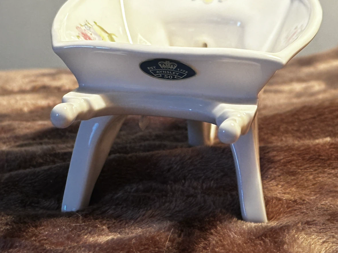 Aynsley Bone China WheelbarrowPlanter - photo 5