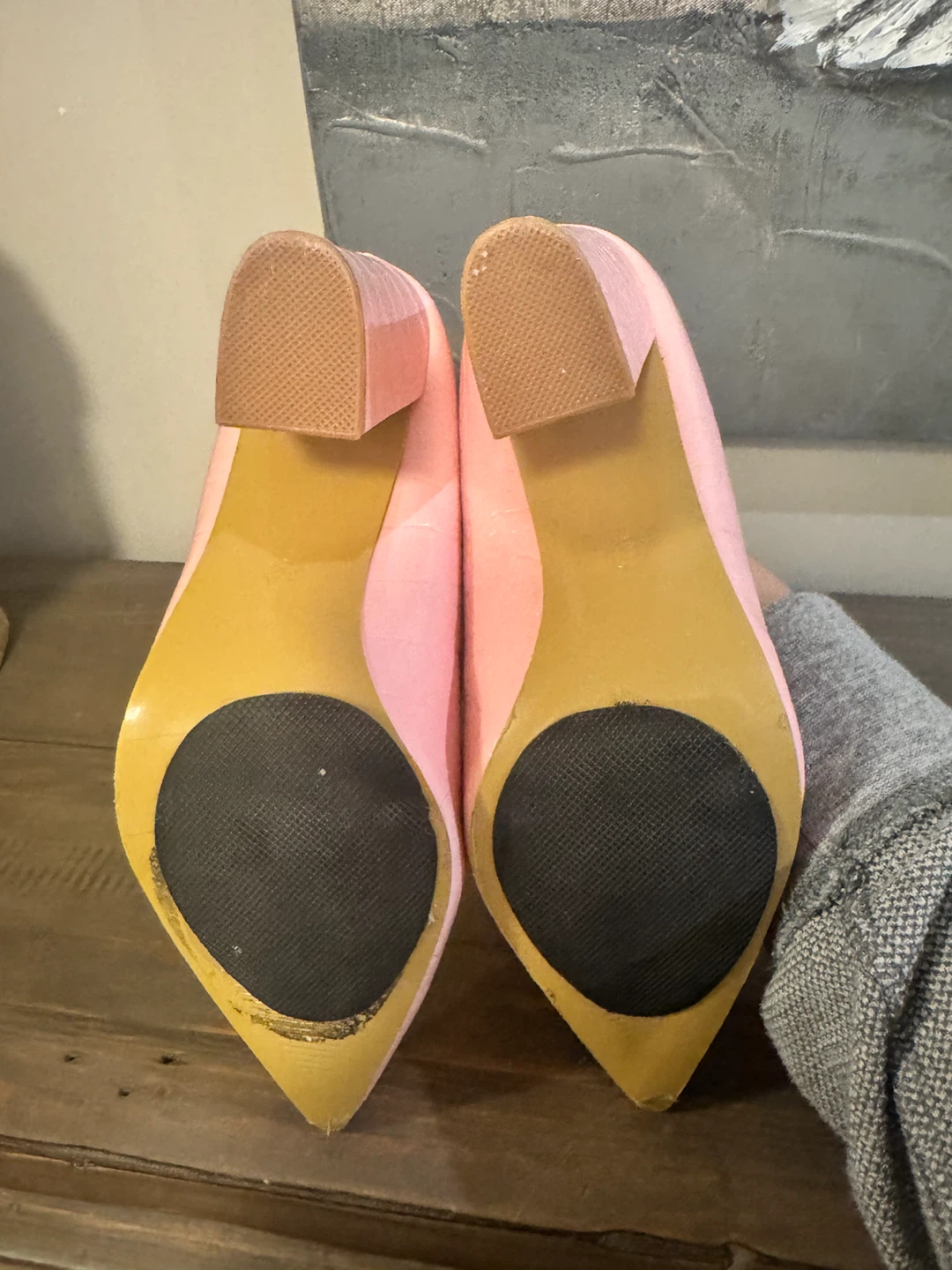 Pink block heel pumps - photo 4