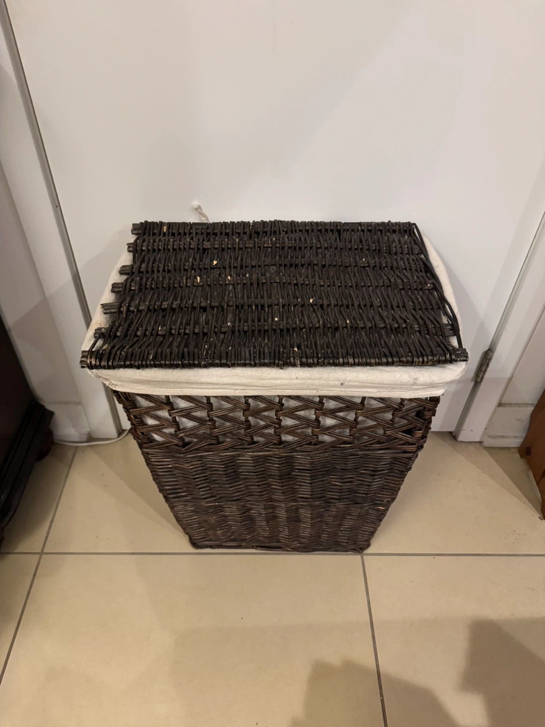 Wicker Laundry Hamper with Removable Liner - photo 2