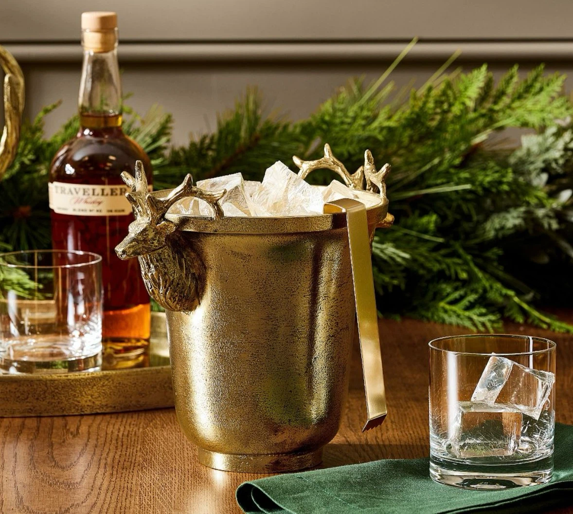 Gardeners Eden Silver Tone Stag Ice Bucket