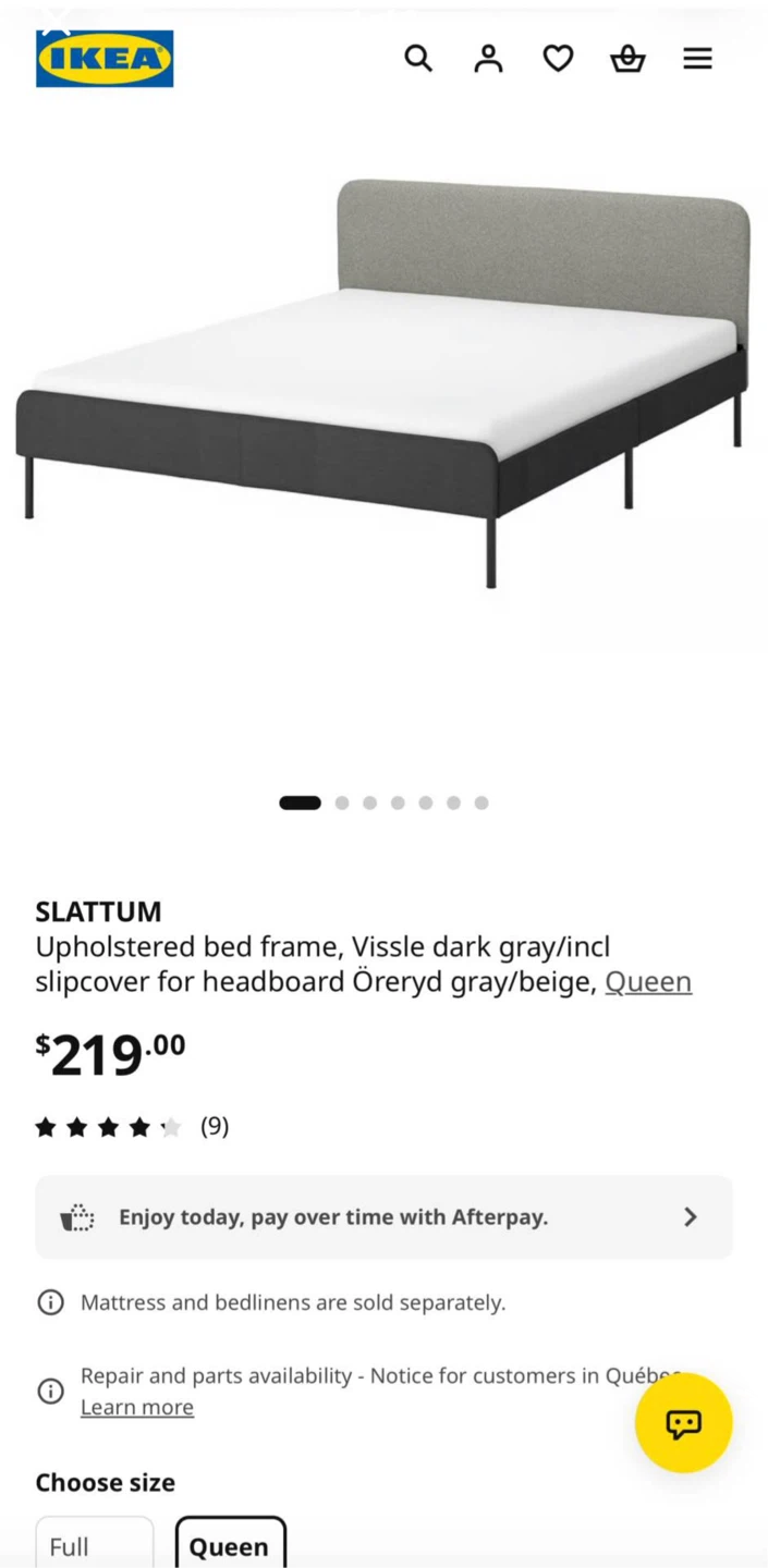 Free mattress, $100 for the bed frame