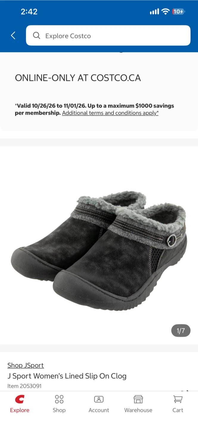 J Sport Women's Lined Slip On Clogs