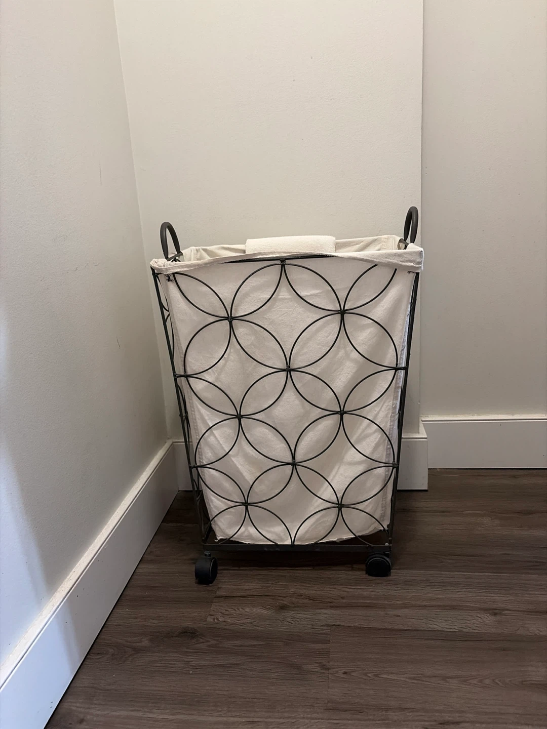 Rolling Metal Laundry Hamper