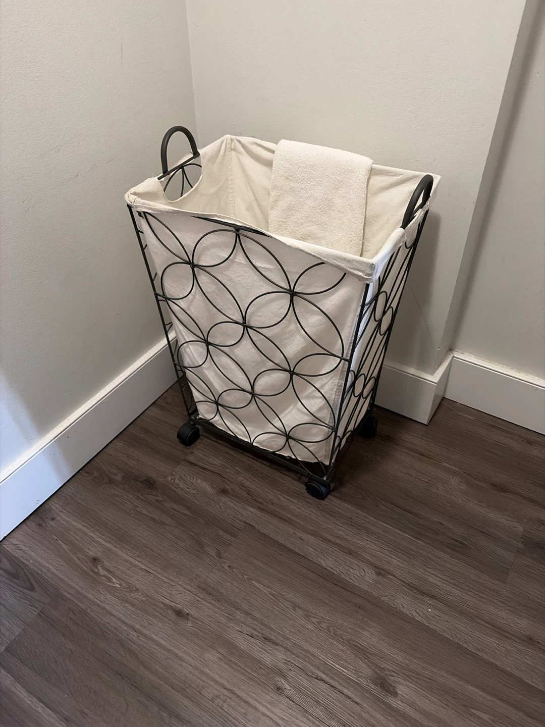 Rolling Metal Laundry Hamper - photo 2
