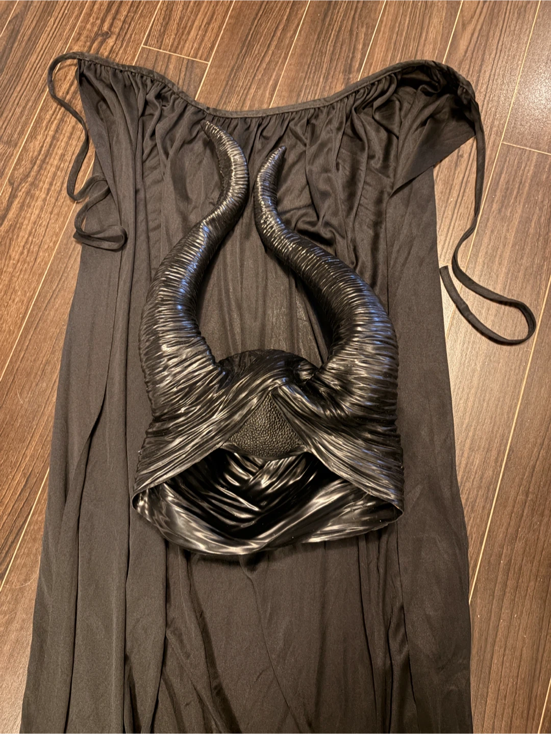 Maleficent Horns Headpiece and Black Cape