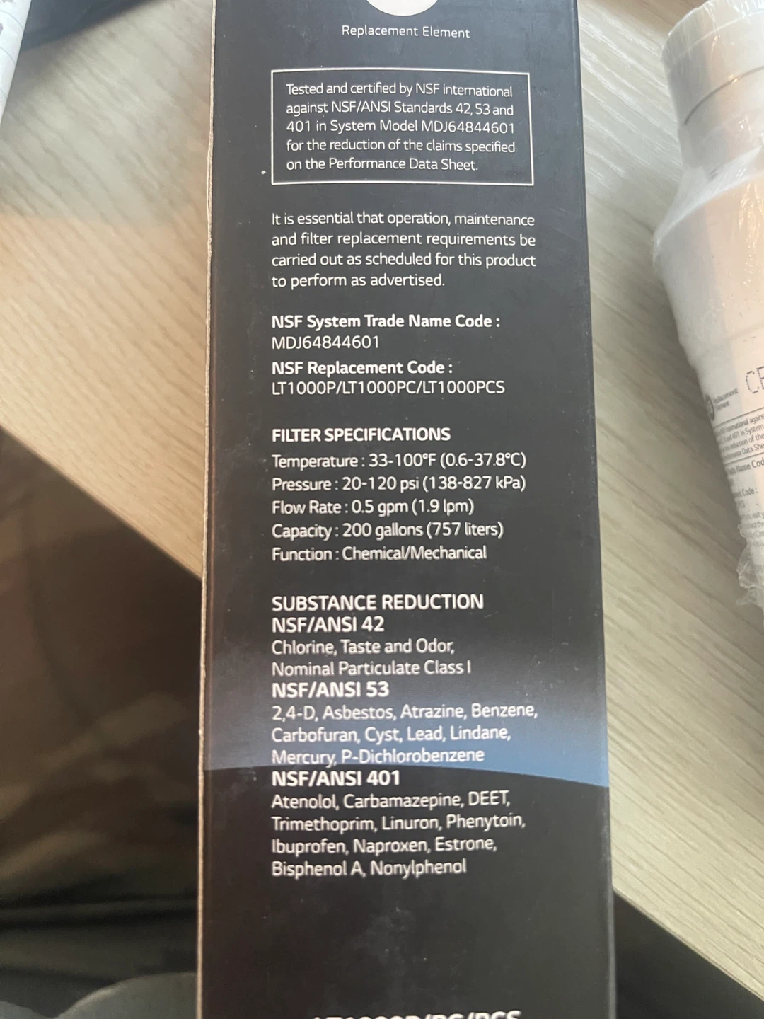 LG Water Filter replacement cartridge - photo 2