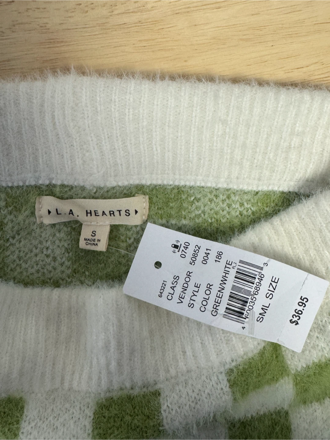L.A. Hearts Green and White Checkered Mini Skirt - photo 4