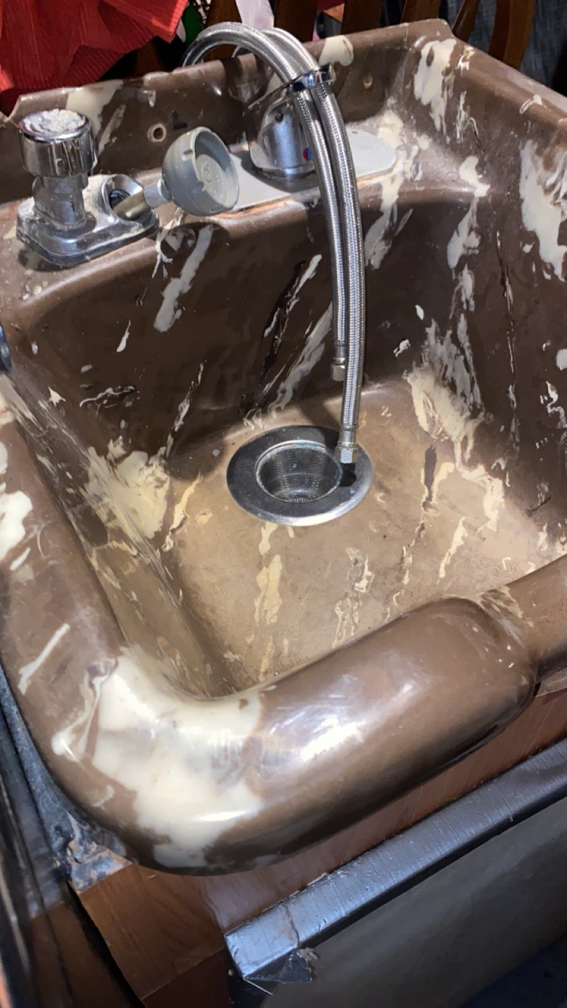 Vintage Salon Shampoo Sink/Cabinet
