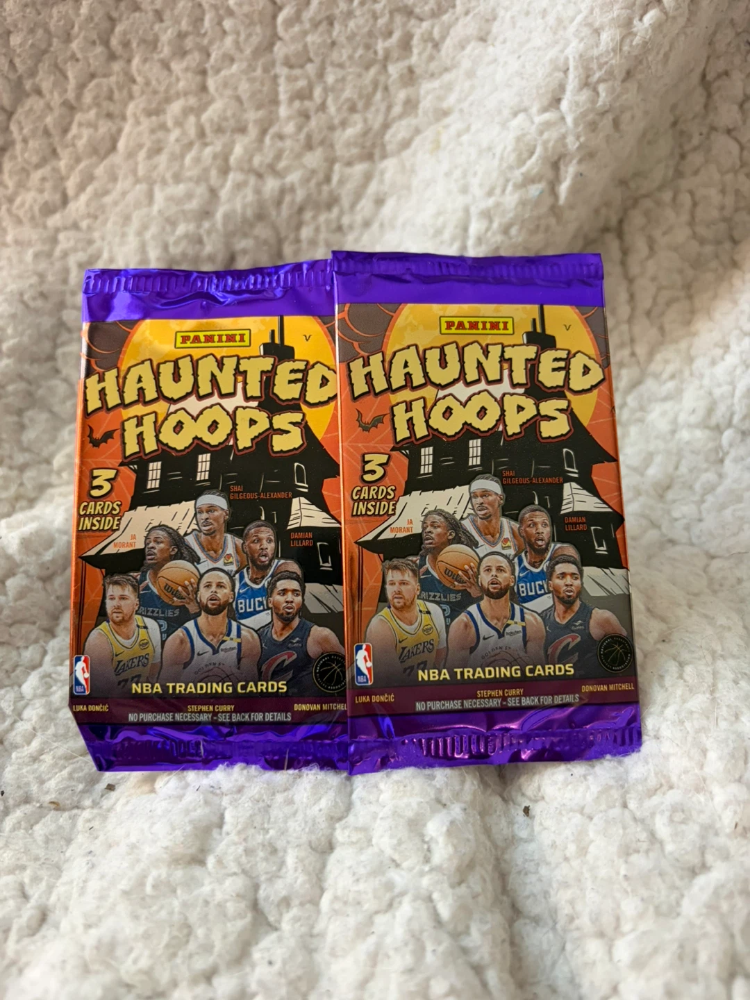 2 Pack Panini Haunted Hoops NBA Trading Cards
