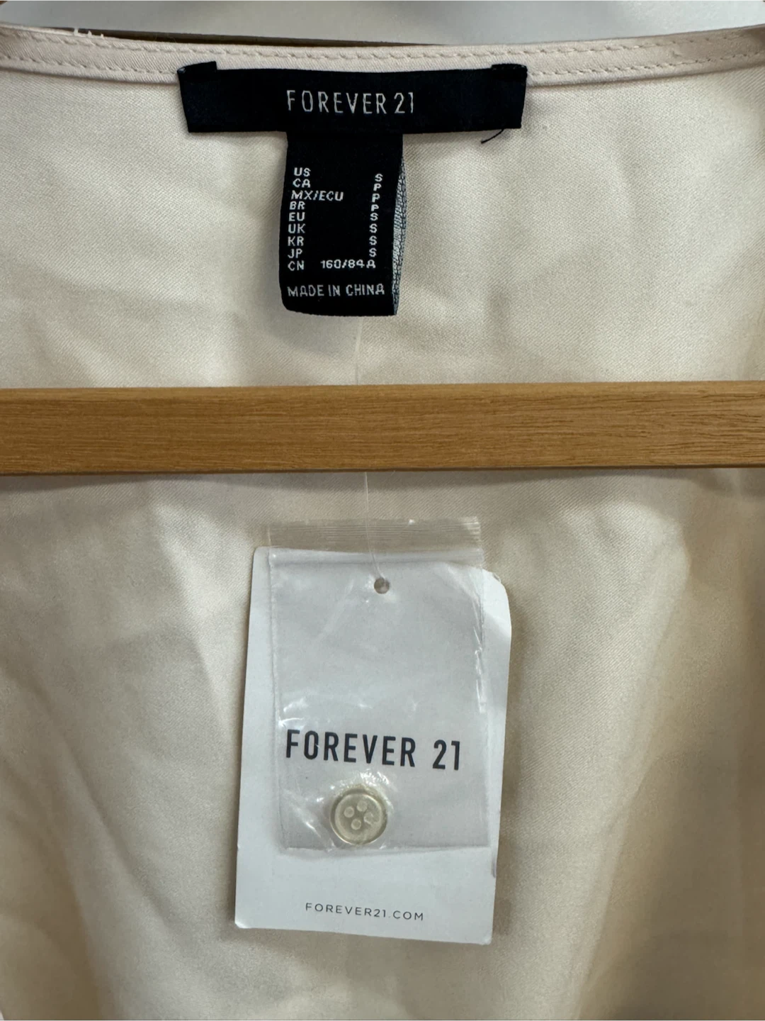 Forever 21 Vanilla Woven Tie-Front Crop Top - photo 3