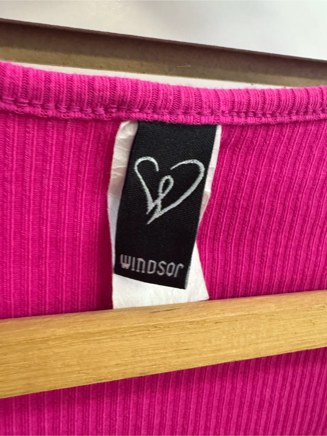 Windsor Hot Pink Long Sleeve Ribbed Top - photo 3