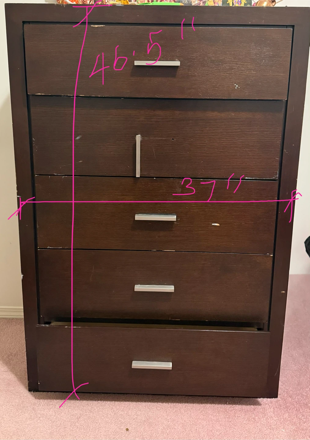 5 Drawer bedroom dresser - photo 5