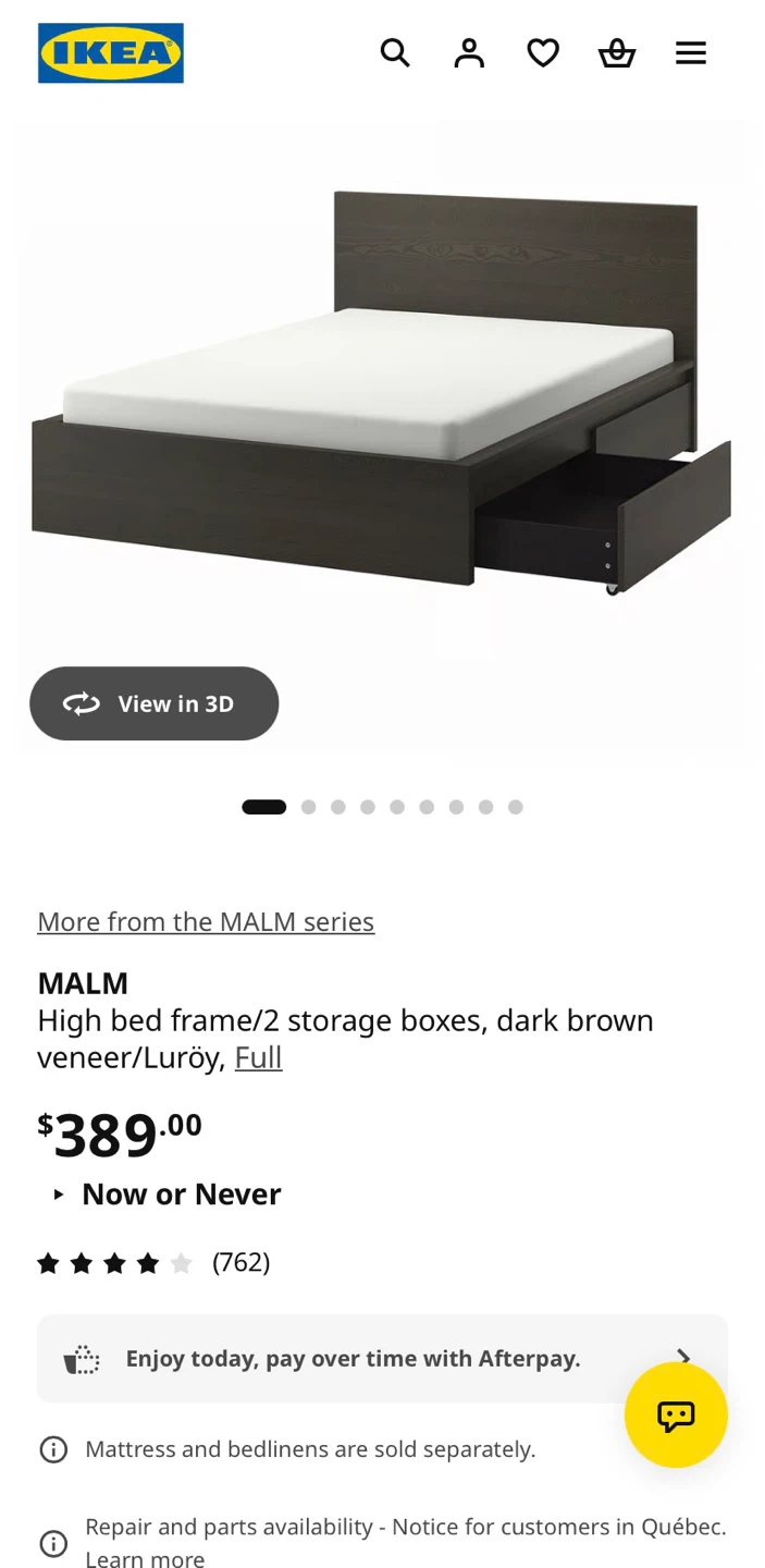 MALM Full High Bed Frame with 2 drawers - photo 3