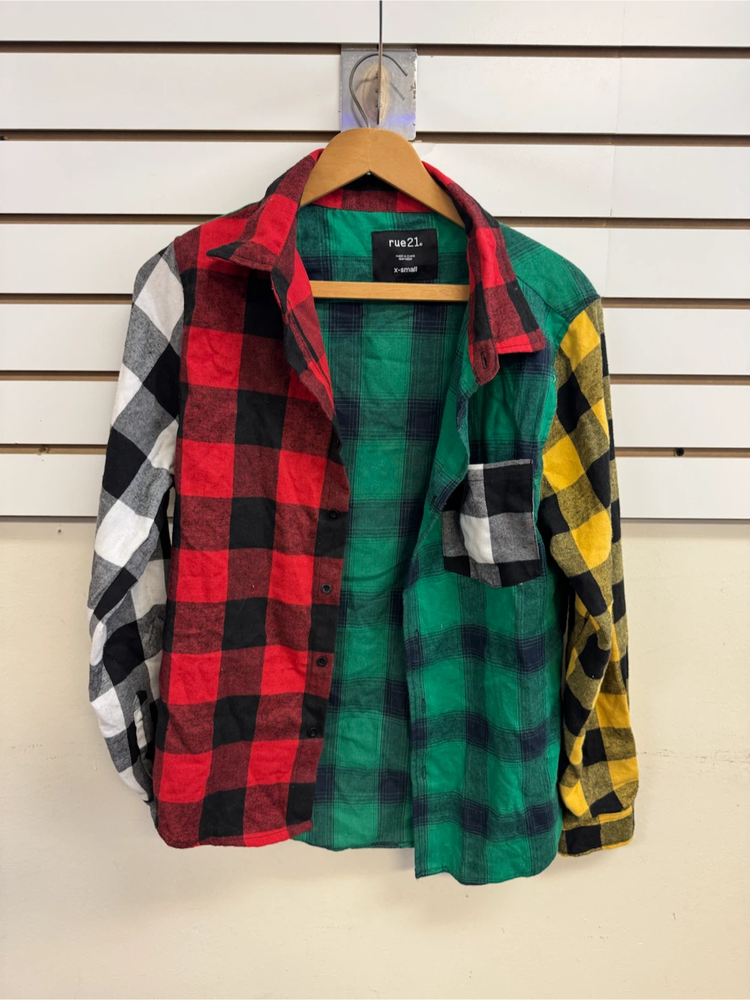 rue21 Multicolor Plaid Flannel Shirt